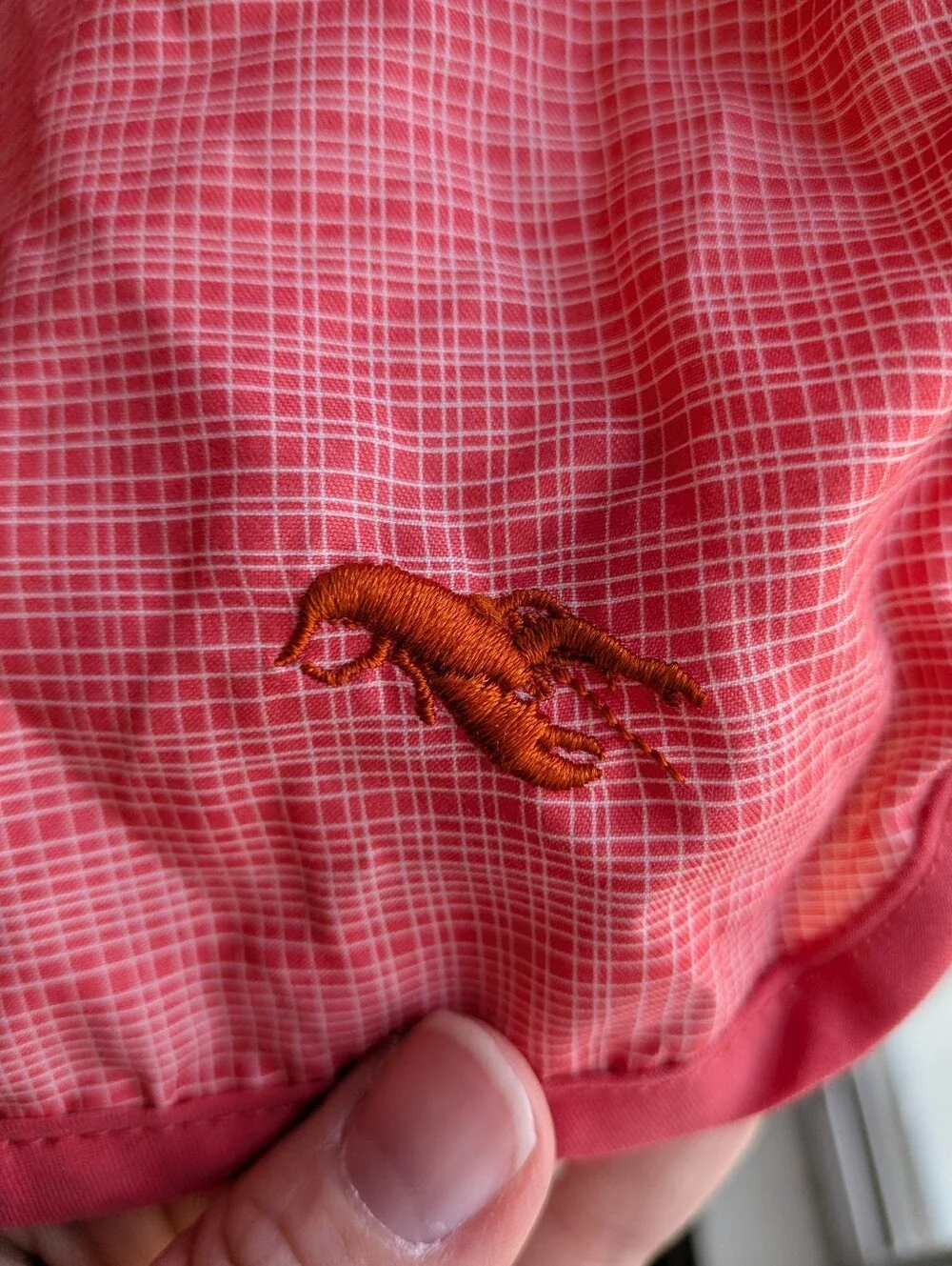 Ted Baker London Mens Swim Trunks Size 4 Large Pink Coral Lobster Board Shorts